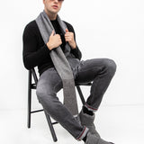 Men's leather boots with insulation