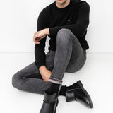 Men's leather boots with insulation