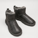 Men's leather boots with insulation
