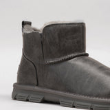 Men's leather boots with insulation