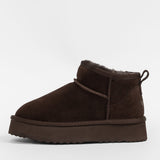 Women’s winter leather sheepskin ankle boots