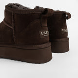 Women’s winter leather sheepskin ankle boots