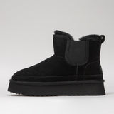 Women's leather boots with insulation