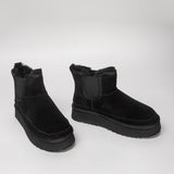 Women's leather boots with insulation