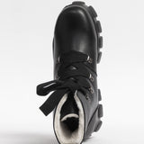 Women's leather boots with insulation