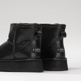 Women's leather boots with insulation