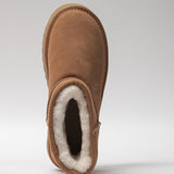 Women's leather boots with insulation