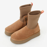 Women's leather boots with insulation