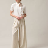 Women's casual trousers with linen