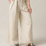 Women's casual trousers with linen