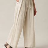 Women's casual trousers with linen