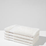 Cotton towel set in a basket - (4 VNT, 30 x 50 cm)