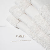 Cotton towel set in a basket - (4 VNT, 30 x 50 cm)