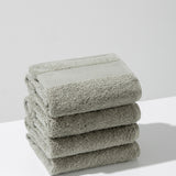 Cotton towel set in a basket - (4 VNT, 30 x 50 cm)
