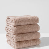 Cotton towel set in a basket - (4 VNT, 30 x 50 cm)