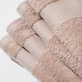 Cotton towel set in a basket - (4 VNT, 30 x 50 cm)