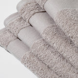 Cotton towel set in a basket - (4 VNT, 30 x 50 cm)