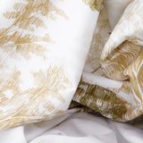 Double-sided satin bed linen set in 400 thread count cotton and tencel, 200x220 cm