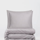 Double-sided satin bed linen set in 400 thread count cotton and tencel, 200x220 cm