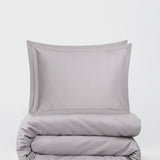 Double-sided satin bed linen set in 400 thread count cotton and tencel, 200x220 cm