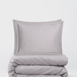 Double-sided satin bed linen set in 400 thread count cotton and tencel, 160x220 cm