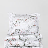 Satin bed linen set in 400 thread count cotton and tencel, 160x220 cm