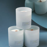 Scented soy wax candle with wooden wick "Opullence", 210 g