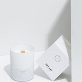 Scented soy wax candle with wooden wick "Riyad", 210 g