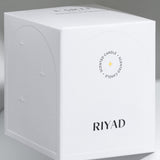 Scented soy wax candle with wooden wick "Riyad", 210 g