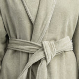 Shawl-collar velour dressing gown