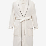 Shawl-collar velour dressing gown