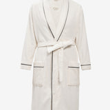 Shawl-collar velour dressing gown