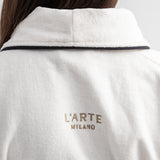 Shawl-collar velour dressing gown