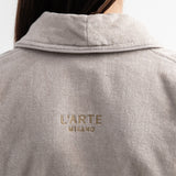 Shawl-collar velour dressing gown