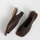 Women's leather slippers