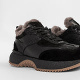 Women’s leather casual boots with insulation
