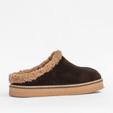 Women’s leather outdoor slippers with insulation