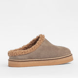 Women’s leather outdoor slippers with insulation