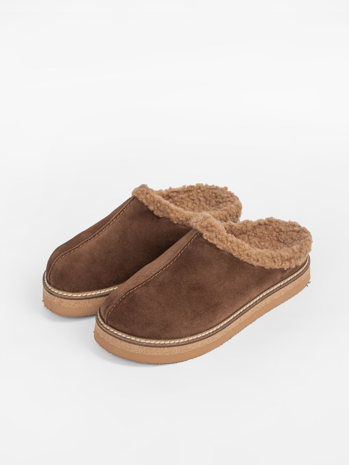 Women’s insulated leather outdoor slippers