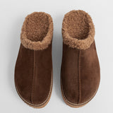 Women’s insulated leather outdoor slippers