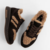Women's leather leisure boots with insulation