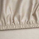 Set: satin bed linen, 200x220 cm, and satin sheet with elastic, 200x220 cm