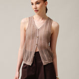 Women's knitted waistcoat