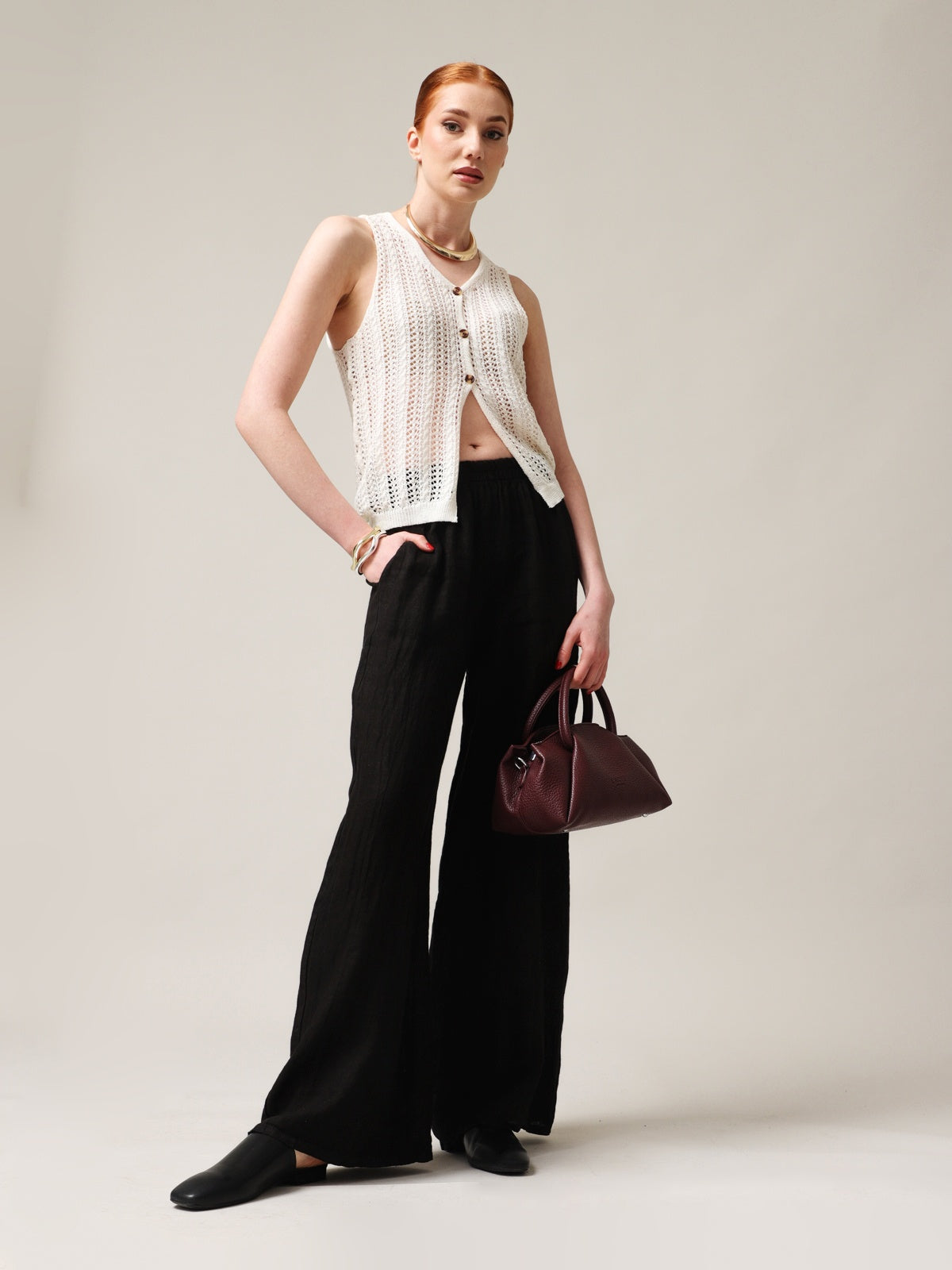 Women's knitted waistcoat