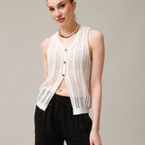 Women's knitted waistcoat