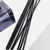 Black natural rattan sticks, 250 x 4mm, 8 pcs.