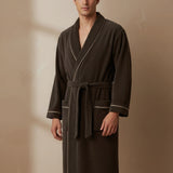 Rinkinys: chalatas, vonios kilimelis, 50x85 cm ir didelis veliūrinis rankšluostis – 90 x 170 cm