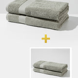 Set: cotton towel set - (2 pcs, 70 x 140 cm) and cotton towel set - (2 pcs, 50 x 90 cm)