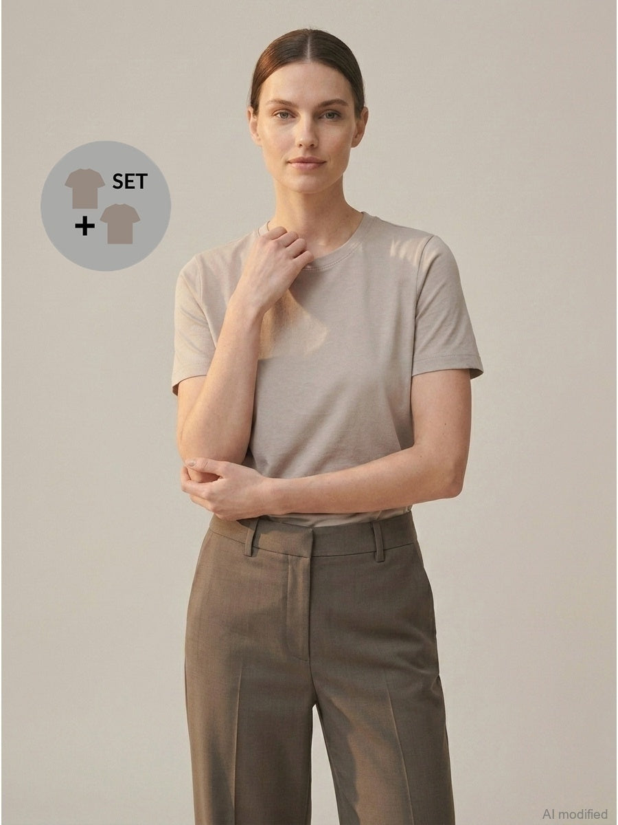 Women's short-sleeved T-shirt, 2 pcs.