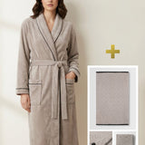 Bathrobe and terry towel, 90x170 cm